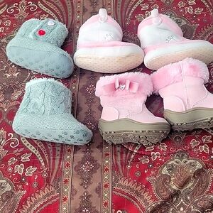 Set of 3 baby girl boots